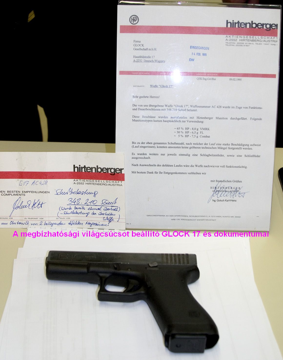 A fegyver és a tanusítvány A fegyver és a tanusítvány